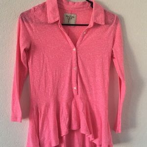 Pink Abercrombie and Fitch Long Sleeves